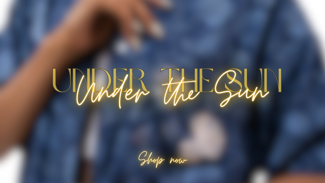 Blurred background with 'Under the Sun' text overlay and a call to action.